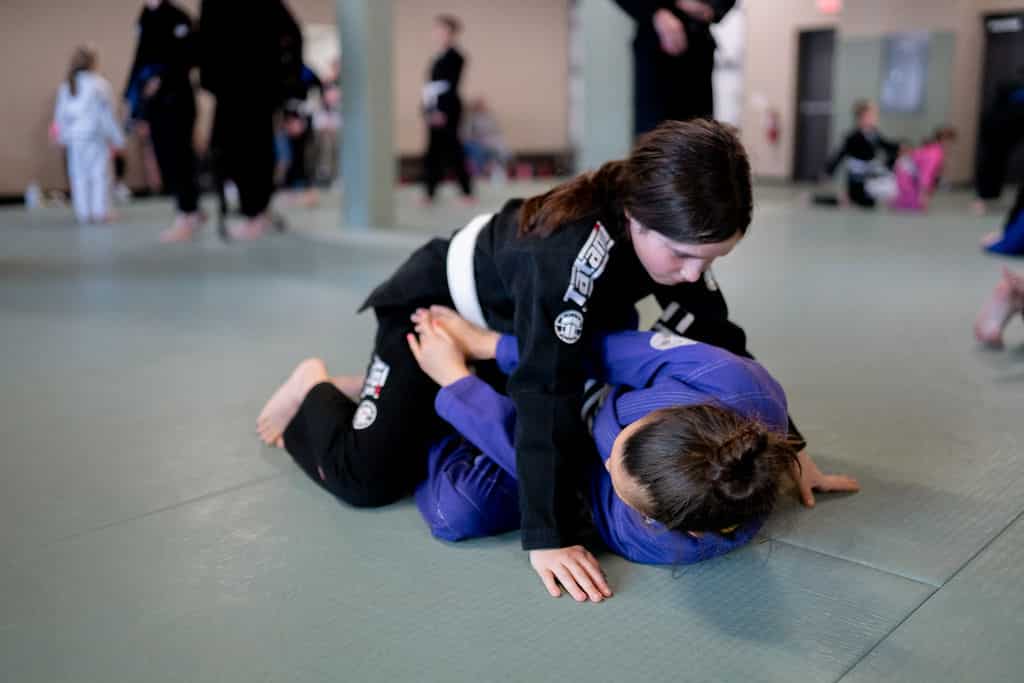 The Jiu Jitsu Institute two young students sparring