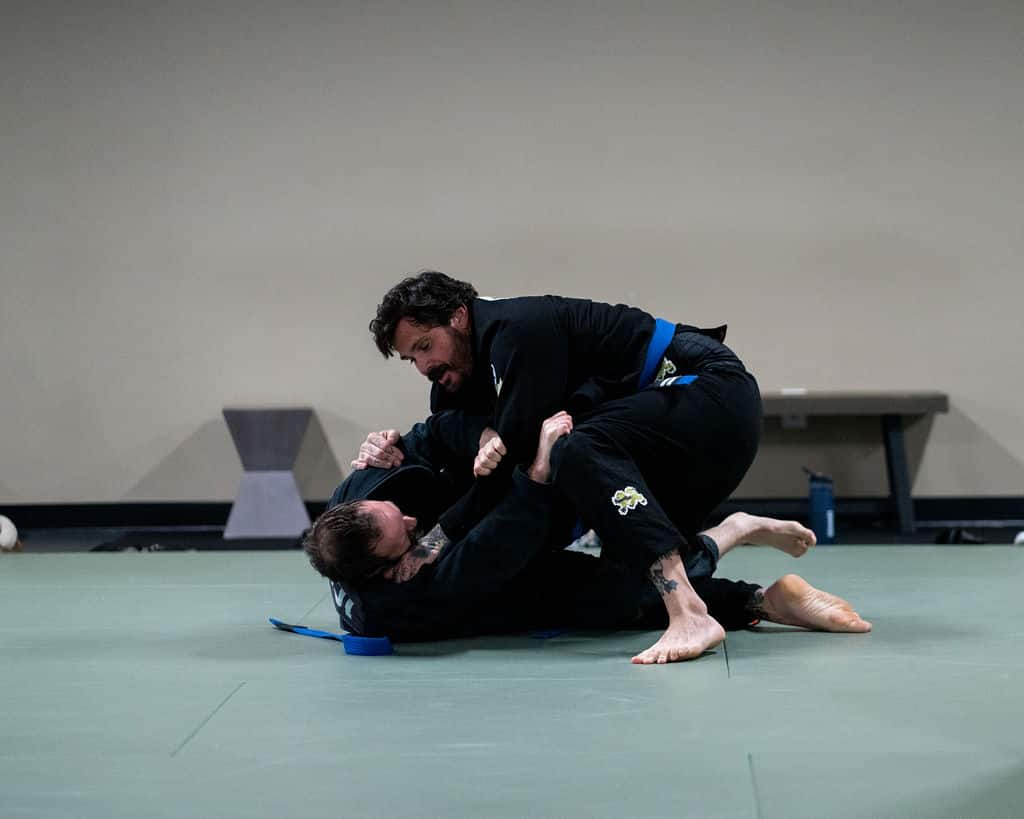 Adult students rolling at The Jiu Jitsu Institute